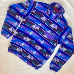 Patagonia Women’s Snap-T Fleece Purple Blue SizeXS